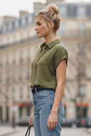BACK PLEATING TOP