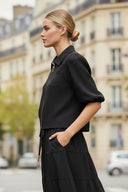 CHLOE BUBBLE SLEEVE ZIP JACKET