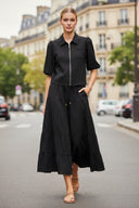 CHLOE BUBBLE SLEEVE ZIP JACKET