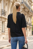 MIA RUFFLE HEM BLOUSE