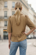 MIA RUFFLE HEM BLOUSE