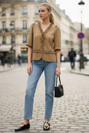 MIA RUFFLE HEM BLOUSE
