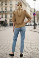 MIA RUFFLE HEM BLOUSE