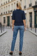 MIA RUFFLE HEM BLOUSE
