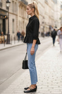 MIA RUFFLE HEM BLOUSE