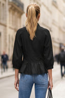 MIA RUFFLE HEM BLOUSE