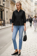 MIA RUFFLE HEM BLOUSE