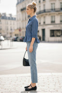 MIA RUFFLE HEM BLOUSE