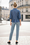 MIA RUFFLE HEM BLOUSE