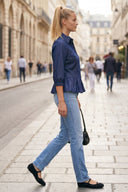 MIA RUFFLE HEM BLOUSE