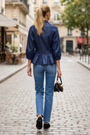MIA RUFFLE HEM BLOUSE