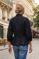 MIA RUFFLE HEM BLOUSE