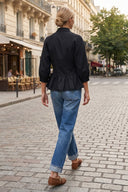 MIA RUFFLE HEM BLOUSE