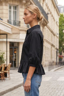MIA RUFFLE HEM BLOUSE