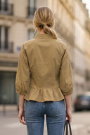 MIA RUFFLE HEM BLOUSE