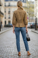 MIA RUFFLE HEM BLOUSE