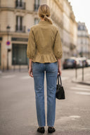 MIA RUFFLE HEM BLOUSE