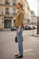 MIA RUFFLE HEM BLOUSE