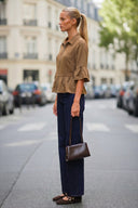 CAMILA RUFFLE ZIP BLOUSE