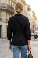 HARPER TIE FRONT ZIP BLOUSE