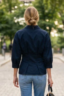 HARPER TIE FRONT ZIP BLOUSE