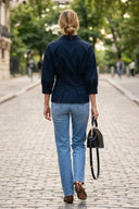 HARPER TIE FRONT ZIP BLOUSE