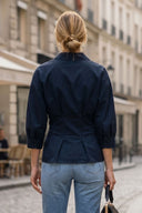 HARPER TIE FRONT ZIP BLOUSE