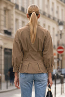 HARPER TIE FRONT ZIP BLOUSE