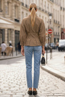 HARPER TIE FRONT ZIP BLOUSE