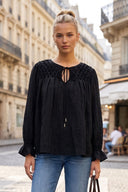 SOPHIA HANDCRAFTED HONEYCOMB BLOUSE