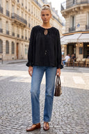 SOPHIA HANDCRAFTED HONEYCOMB BLOUSE