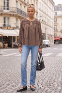 SOPHIA HANDCRAFTED HONEYCOMB BLOUSE
