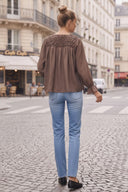 SOPHIA HANDCRAFTED HONEYCOMB BLOUSE