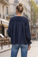 SOPHIA HANDCRAFTED HONEYCOMB BLOUSE