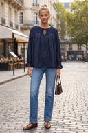 SOPHIA HANDCRAFTED HONEYCOMB BLOUSE