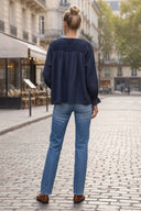 SOPHIA HANDCRAFTED HONEYCOMB BLOUSE