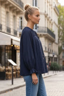 SOPHIA HANDCRAFTED HONEYCOMB BLOUSE