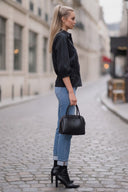 GIA STUDED ELASTIC BACK BLOUSE