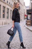 GIA STUDED ELASTIC BACK BLOUSE
