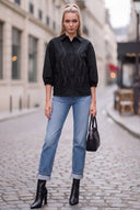 GIA STUDED ELASTIC BACK BLOUSE