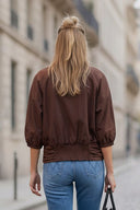 GIA STUDED ELASTIC BACK BLOUSE