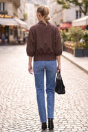 GIA STUDED ELASTIC BACK BLOUSE