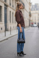 GIA STUDED ELASTIC BACK BLOUSE