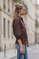 GIA STUDED ELASTIC BACK BLOUSE