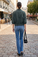 GIA STUDED ELASTIC BACK BLOUSE