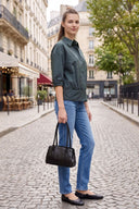 GIA STUDED ELASTIC BACK BLOUSE