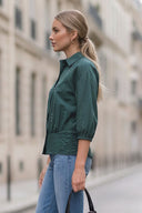 GIA STUDED ELASTIC BACK BLOUSE