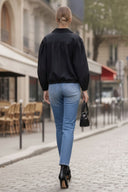 GIA STUDED FRONT TIE BLOUSE