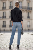 GIA STUDED FRONT TIE BLOUSE