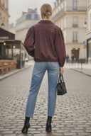 GIA STUDED FRONT TIE BLOUSE